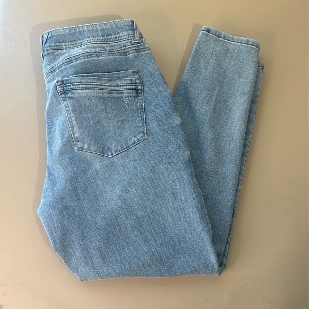Democracy AB Technology B304N3XHXX Jeans Mid Rise Skinny Stretch Light Blue 12